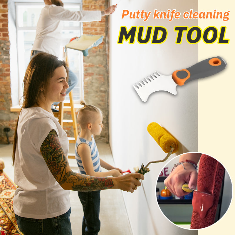 Putty Knife Cleaning Mud Tool