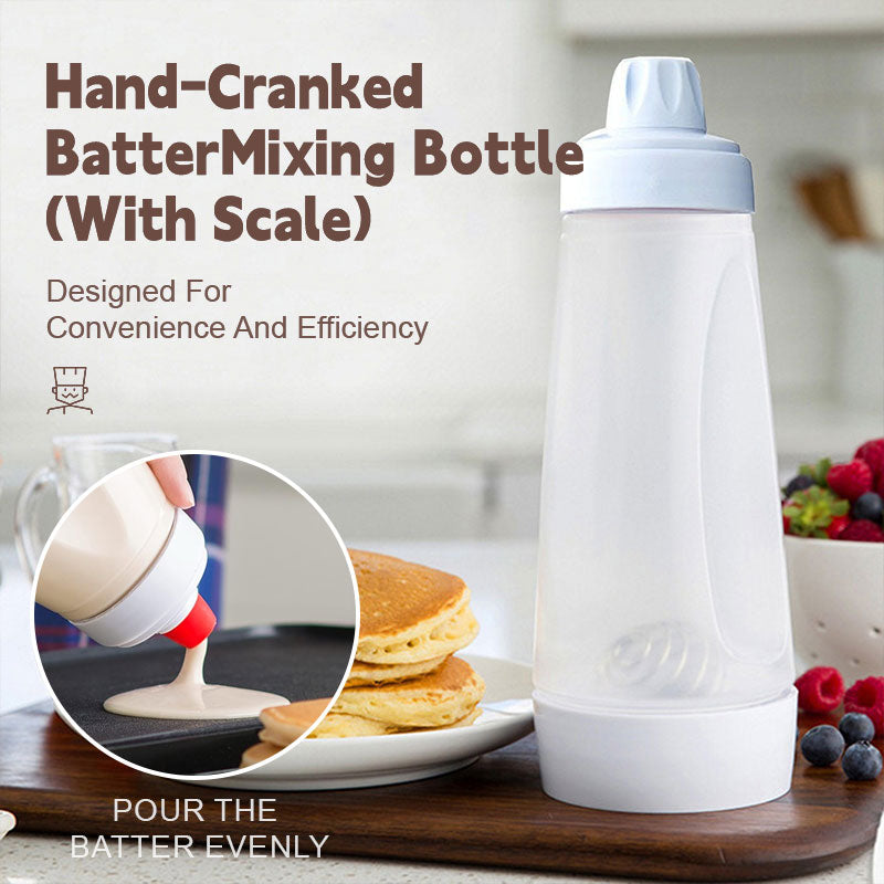 Hand-Cranked Batter Mixing Bottle (With Scale)