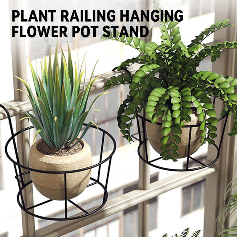 Plant Railing Hanging Flower Pot Stand