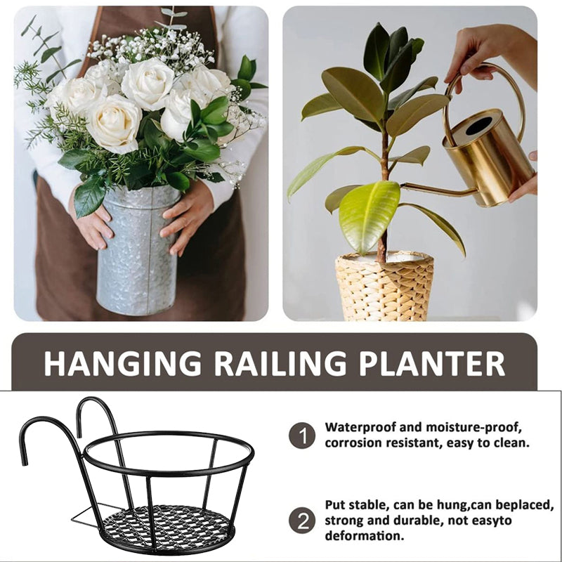 Plant Railing Hanging Flower Pot Stand