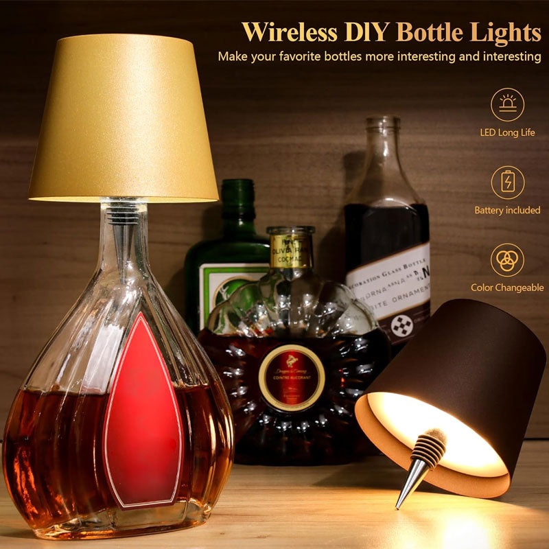 Pointed Plug-In Rechargeable Wine Bottle Lamp